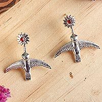 Amber dangle earrings,