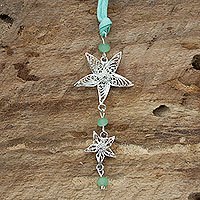 Quartz pendant necklace,