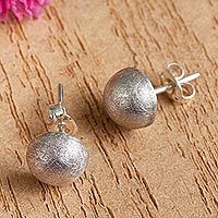 Sterling silver stud earrings,