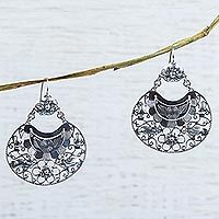 Sterling silver dangle earrings,