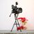Upcycled auto parts sculpture, 'Vintage Cinema Projector' - Upcycled Metal and Car Parts Sculpture from Mexico thumbail