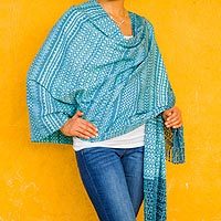 Cotton rebozo shawl,