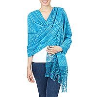 Cotton rebozo shawl,