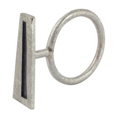 Sterling silver cocktail ring, Modernism