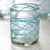 Blown glass juice glasses, 'Aquamarine Swirl' (set of 6) - Set of 6 Mexican Hand Blown 8 oz Juice Glasses thumbail