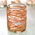 Blown glass rock glasses, 'Tangerine Swirl' (set of 6) - Six Orange Swirl Hand Blown Glass 10 oz Rock Glasses Set thumbail