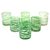 Blown glass rock glasses, 'Emerald Swirl' (set of 6) - Six Green Swirl Blown Glass 10 oz Rock Glasses Set (image 2a) thumbail