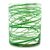 Blown glass rock glasses, 'Emerald Swirl' (set of 6) - Six Green Swirl Blown Glass 10 oz Rock Glasses Set (image 2c) thumbail