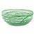 Blown glass salad bowl, 'Emerald Swirl' (10 inch) - Artisan Crafted 10 Inch Green Swirl Blown Glass Salad Bowl thumbail