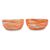 Blown glass bowls, 'Tangerine Swirl' (pair) - Mexican Hand Blown Orange Swirl 5-Inch Glass Bowls (Pair) (image 2b) thumbail