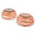 Blown glass bowls, 'Tangerine Swirl' (pair) - Mexican Hand Blown Orange Swirl 5-Inch Glass Bowls (Pair) (image 2c) thumbail