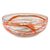 Blown glass salad bowl, 'Tangerine Swirl' - Orange Swirl 10 Inch Hand Blown Glass Salad Bowl thumbail
