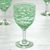 Blown glass wine glasses, 'Emerald Swirl' (set of 6) - Set of 6 Blown Glass 10 oz Wine Glasses with Green Swirls thumbail