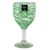 Blown glass wine glasses, 'Emerald Swirl' (set of 6) - Set of 6 Blown Glass 10 oz Wine Glasses with Green Swirls (image 2d) thumbail