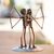 Auto part sculpture, 'Eco Archers' - Upcycled Metal and Auto Part Archery Sculpture thumbail