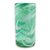 Blown glass highball glasses, 'Whirling Emerald' (set of 6) - Set of 6 Green and White Hand Blown 13 oz Highball Glasses (image 2c) thumbail