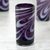 Blown glass highball glasses, 'Whirling Plum' (set of 6) - Set of 6 Purple and White Hand Blown 13 oz Highball Glasses thumbail