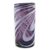 Blown glass highball glasses, 'Whirling Plum' (set of 6) - Set of 6 Purple and White Hand Blown 13 oz Highball Glasses (image 2c) thumbail