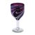 Blown glass wine glasses, 'Whirling Plum' (set of 6) - Set of 6 Purple and White 10 oz Hand Blown Wine Glasses (image 2d) thumbail