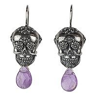 Fluorite flower earrings,