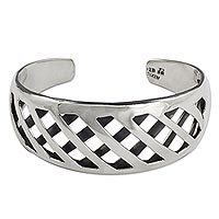 Sterling silver cuff bracelet,