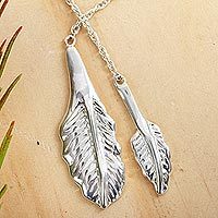 Sterling silver wrap necklace,