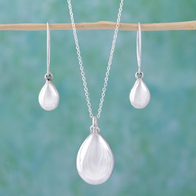 Sterling silver jewelry set, Precious Dewdrop
