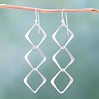 Sterling silver dangle earrings,
