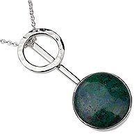 Chrysocolla pendant necklace,