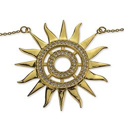 Gold vermeil pendant necklace,