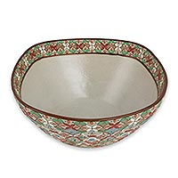 Ceramic condiment bowl Aztec Autumn Mexico