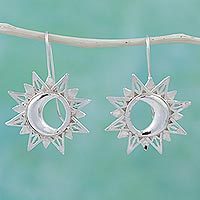 Sterling silver drop earrings,