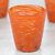 Blown glass rock glasses, 'Orange Centrifuge' (set of 6) - 6 Hand Blown Halloween Orange 8 oz Rock Glasses from Mexico thumbail