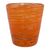 Blown glass rock glasses, 'Orange Centrifuge' (set of 6) - 6 Hand Blown Halloween Orange 8 oz Rock Glasses from Mexico (image 2c) thumbail