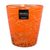 Blown glass rock glasses, 'Orange Centrifuge' (set of 6) - 6 Hand Blown Halloween Orange 8 oz Rock Glasses from Mexico (image 2d) thumbail