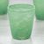 Blown glass rock glasses, 'Green Centrifuge' (set of 6) - Set of 6 Green Hand Blown 8 oz Rock Glasses from Mexico thumbail