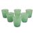 Blown glass rock glasses, 'Green Centrifuge' (set of 6) - Set of 6 Green Hand Blown 8 oz Rock Glasses from Mexico (image 2a) thumbail