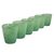 Blown glass rock glasses, 'Green Centrifuge' (set of 6) - Set of 6 Green Hand Blown 8 oz Rock Glasses from Mexico (image 2b) thumbail