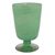 Blown glass dessert glasses, 'Green Centrifuge' (set of 6) - Set of 6 Green Hand Blown Dessert Glasses from Mexico (image 2c) thumbail