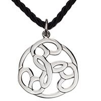 Sterling silver pendant necklace,