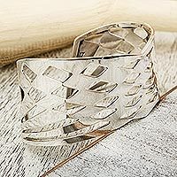 Sterling silver cuff bracelet,