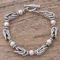 Sterling silver chain bracelet,