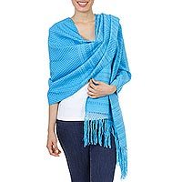 Cotton rebozo shawl,