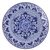 Ceramic dinner plate, 'Cholula Blossoms' - Handcrafted Authentic Mexican Blue Talavera Style Plate thumbail