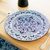 Ceramic dinner plate, 'Cholula Blossoms' - Handcrafted Authentic Mexican Blue Talavera Style Plate (image 2b) thumbail