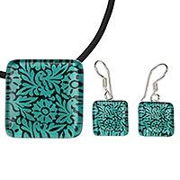 Art glass jewelry set,