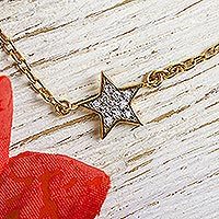 Gold plated link bracelet,