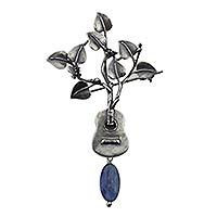 Kyanite brooch pin,