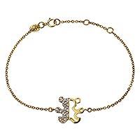 Gold plated link bracelet,