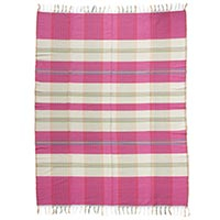 Cotton tablecloth Pink Breeze Mexico